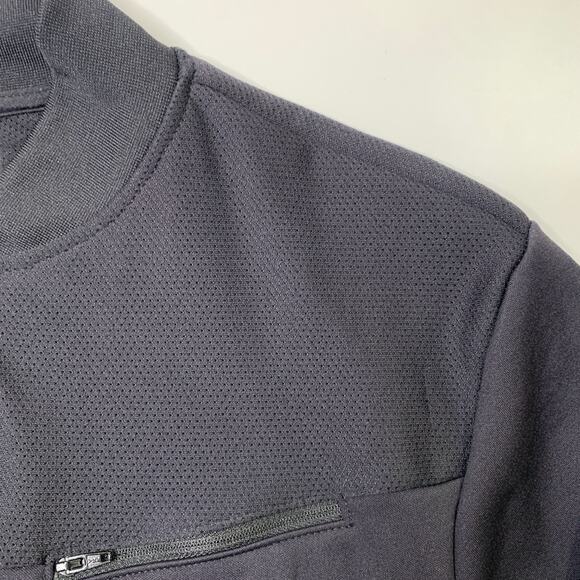 Original Penguin Jacket Mens L Large Black Full Zip Activewear Track Bomber - Picture 7 of 11